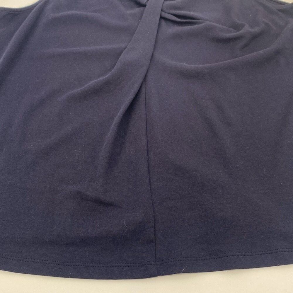 Talbots Knot Round Neck Shell Tank Cotton‎ Navy XLP - Picture 3 of 10